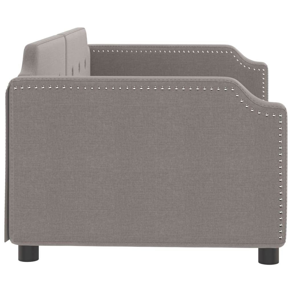 daybed 90x200 cm stof gråbrun
