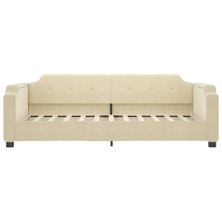 daybed 90x200 cm stof cremefarvet