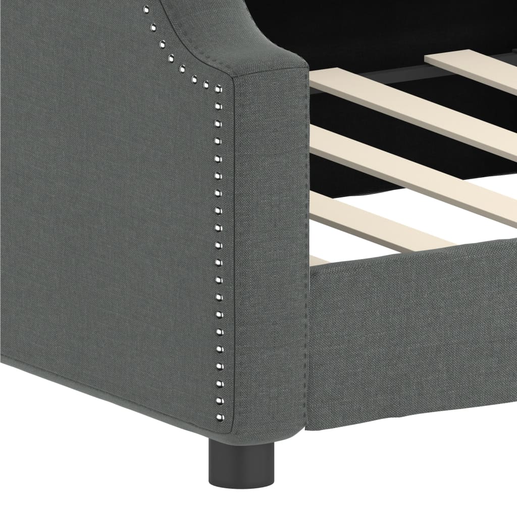 daybed 100x200 cm stof mørkegrå