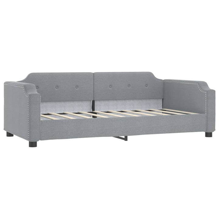 daybed 90x190 cm stof lysegrå