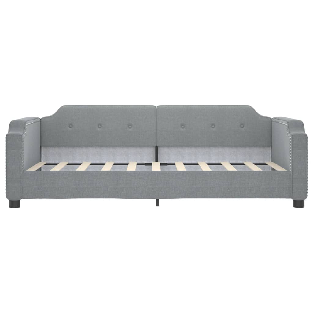 daybed 90x190 cm stof lysegrå