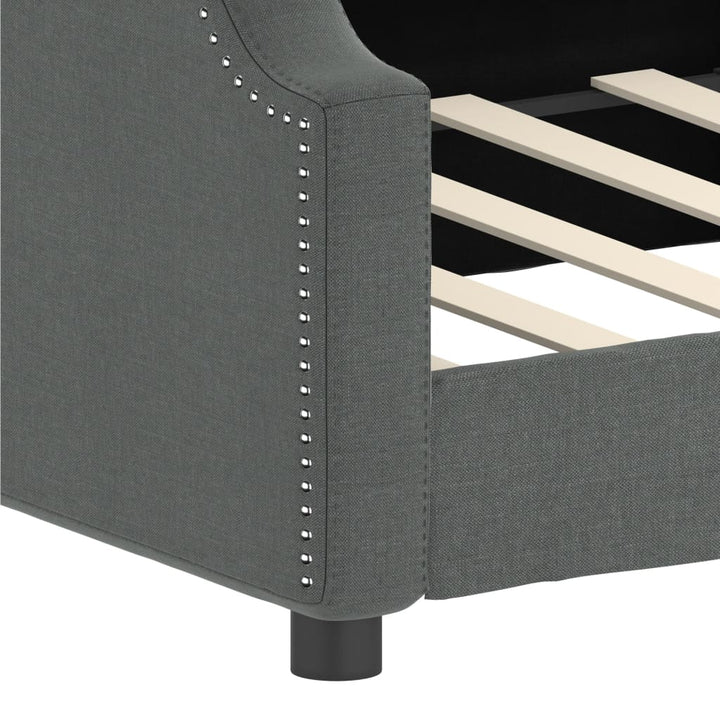 daybed 100x190 cm stof mørkegrå