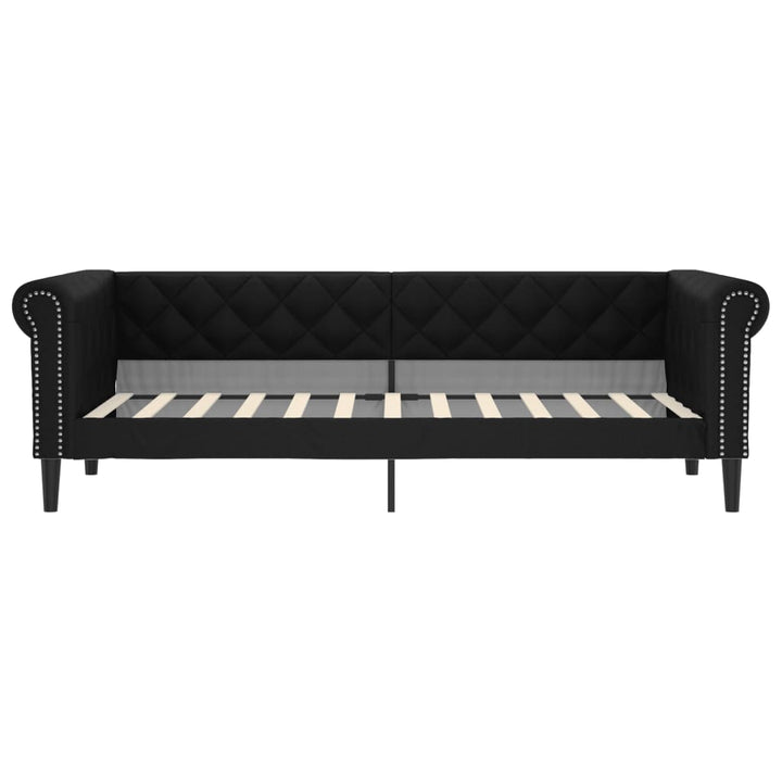 daybed 80x200 cm kunstlæder sort