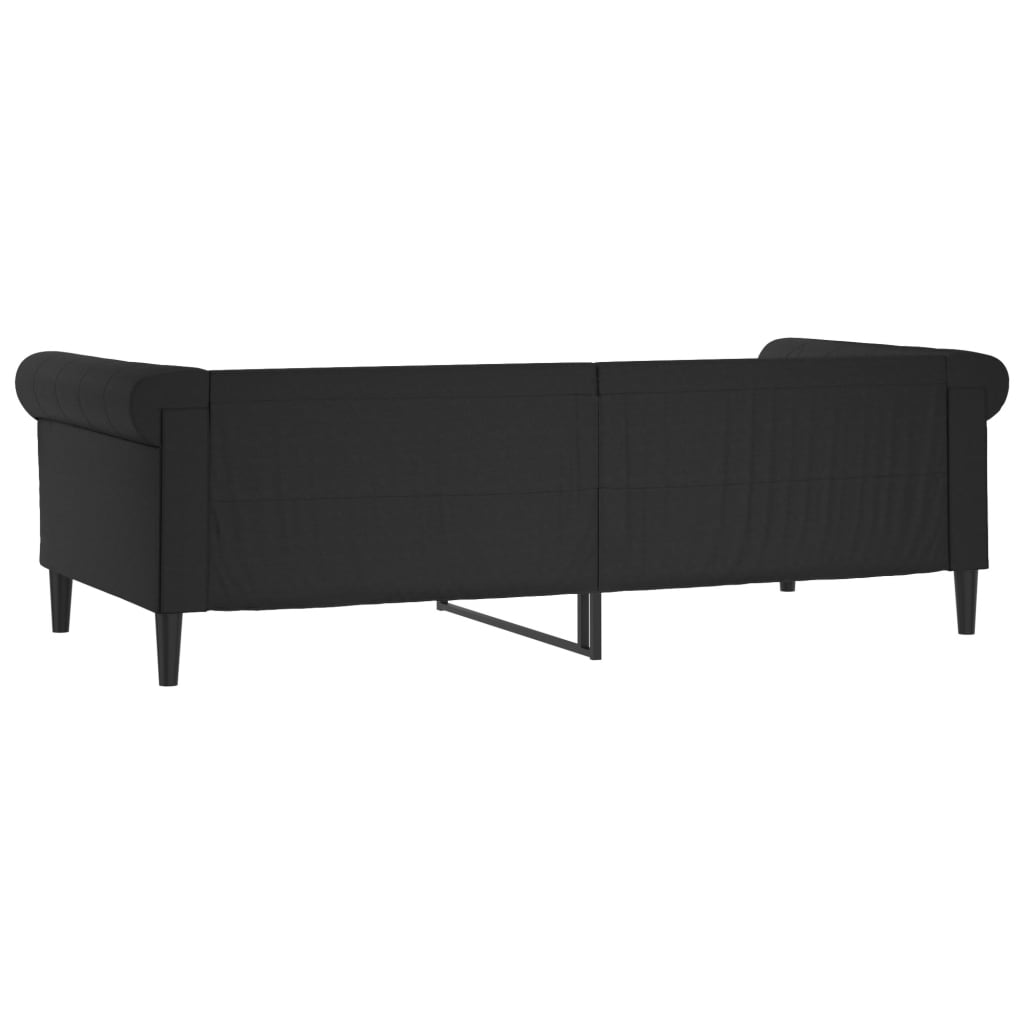 daybed 80x200 cm kunstlæder sort