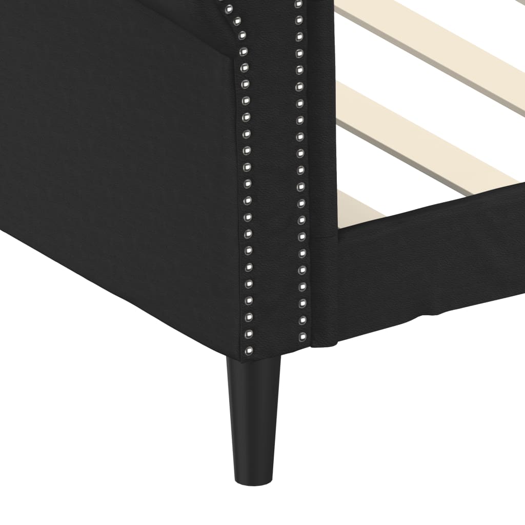 daybed 80x200 cm kunstlæder sort