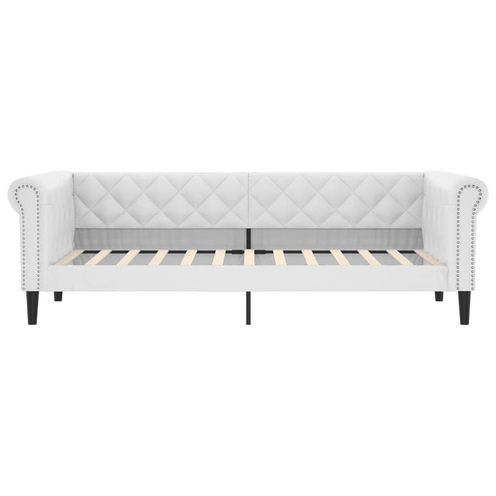 daybed 80x200 cm kunstlæder hvid