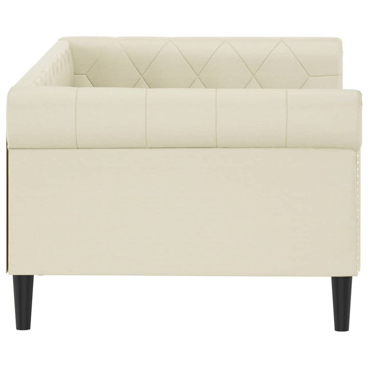 daybed 80x200 cm kunstlæder cremefarvet