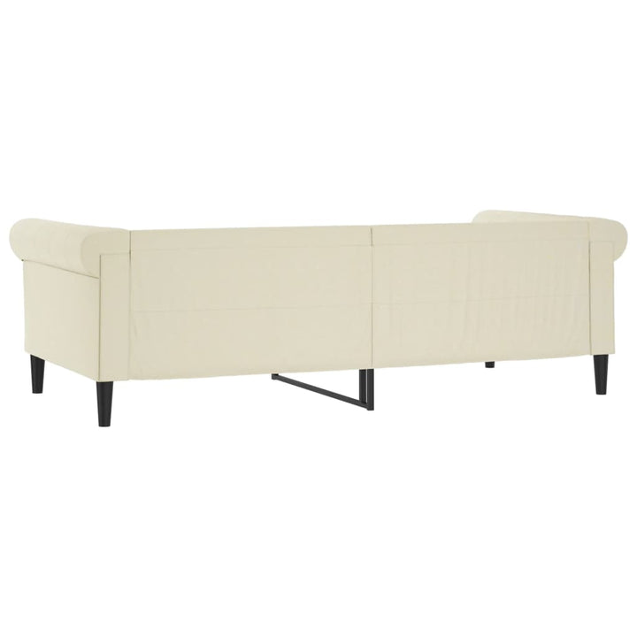 daybed 80x200 cm kunstlæder cremefarvet