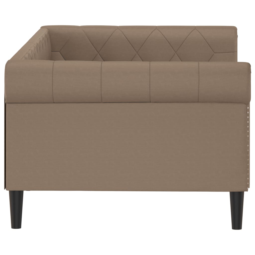 daybed 80x200 cm kunstlæder cappuccinofarvet