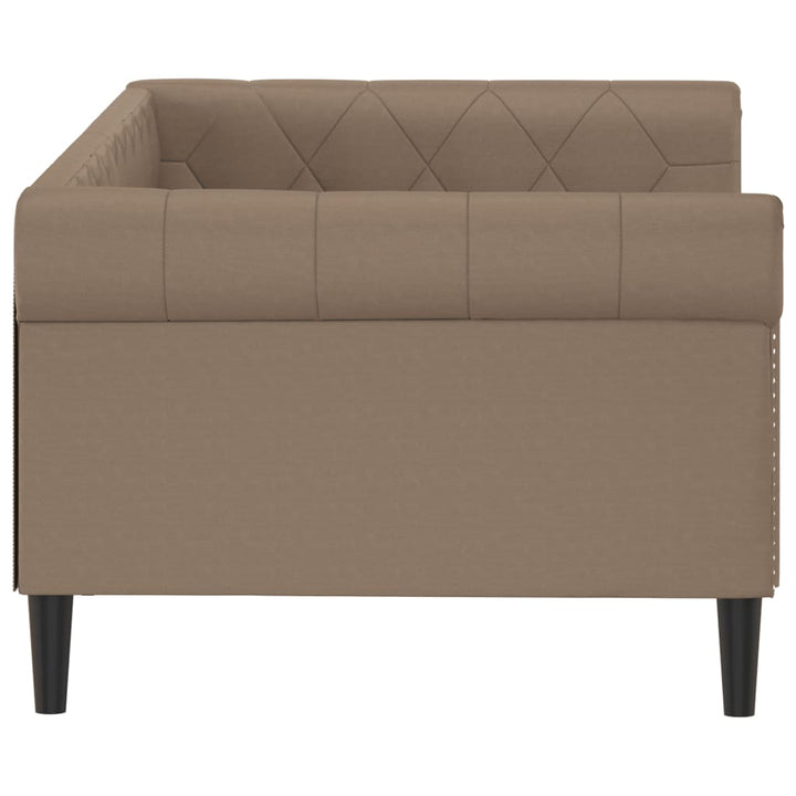 daybed 80x200 cm kunstlæder cappuccinofarvet
