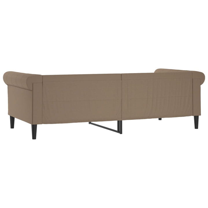 daybed 80x200 cm kunstlæder cappuccinofarvet