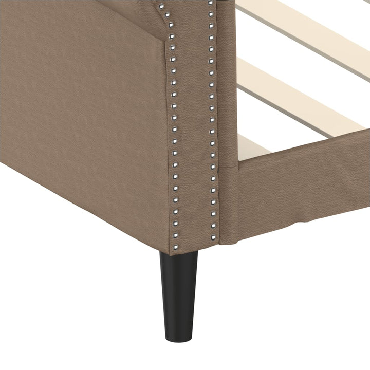 daybed 80x200 cm kunstlæder cappuccinofarvet