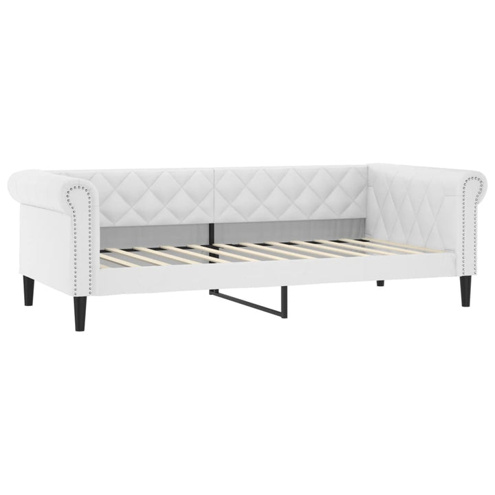 daybed 90x200 cm kunstlæder hvid