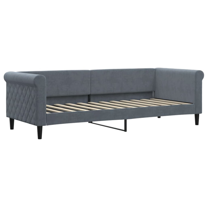 daybed 80x200 cm velour mørkegrå