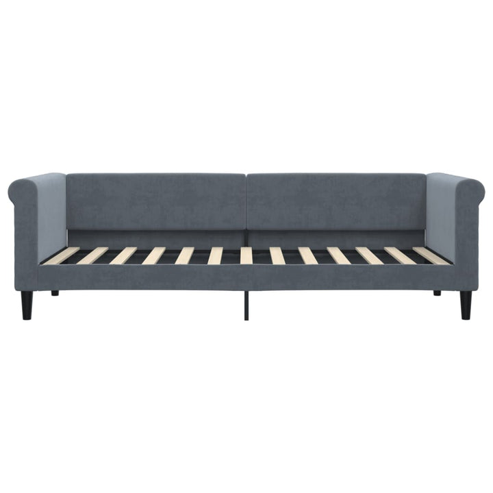 daybed 80x200 cm velour mørkegrå