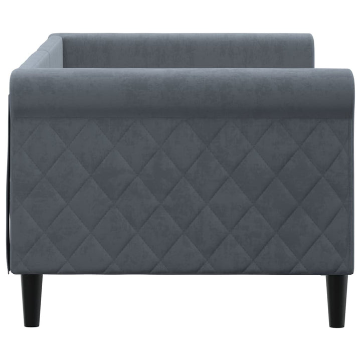 daybed 80x200 cm velour mørkegrå