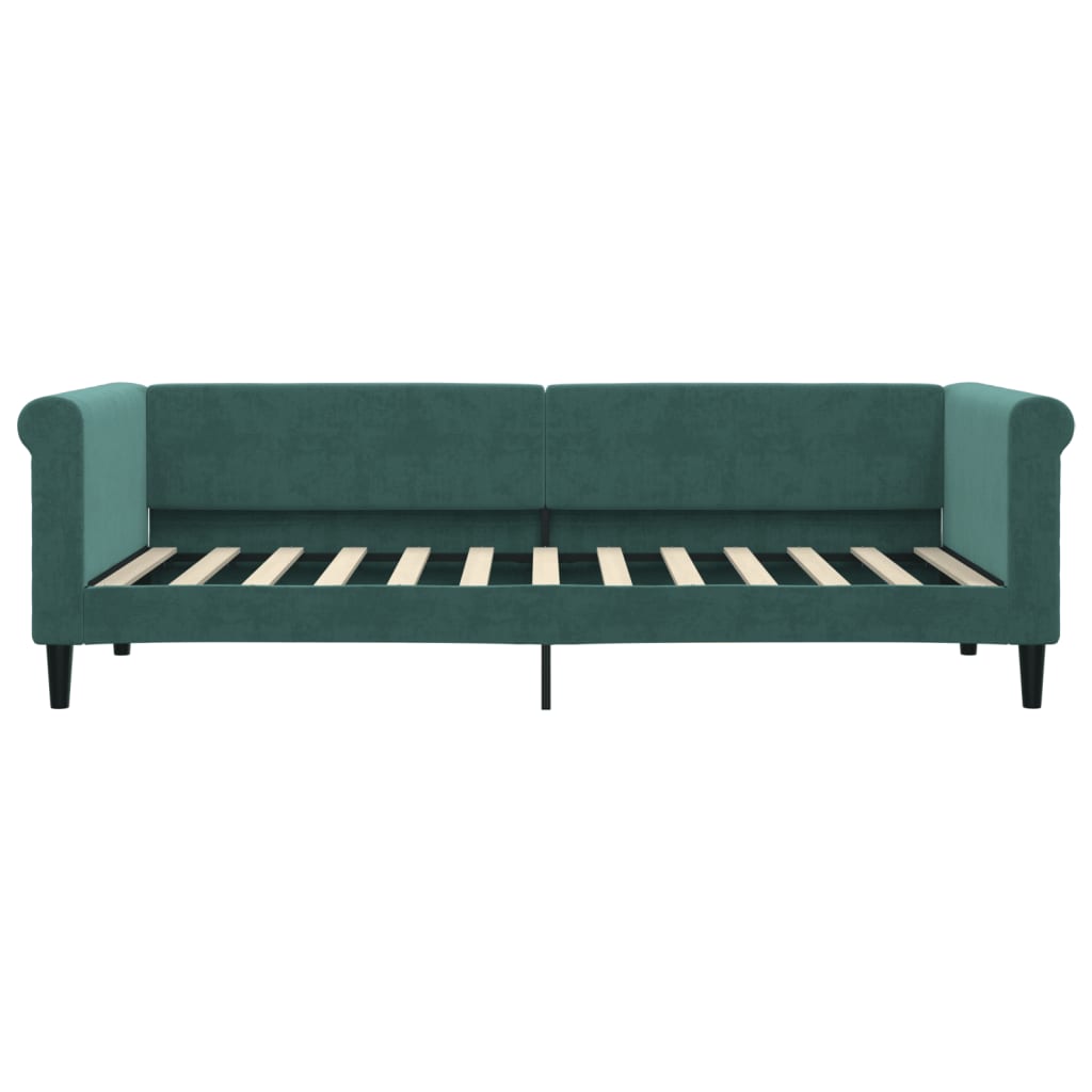 daybed 80x200 cm velour mørkegrøn