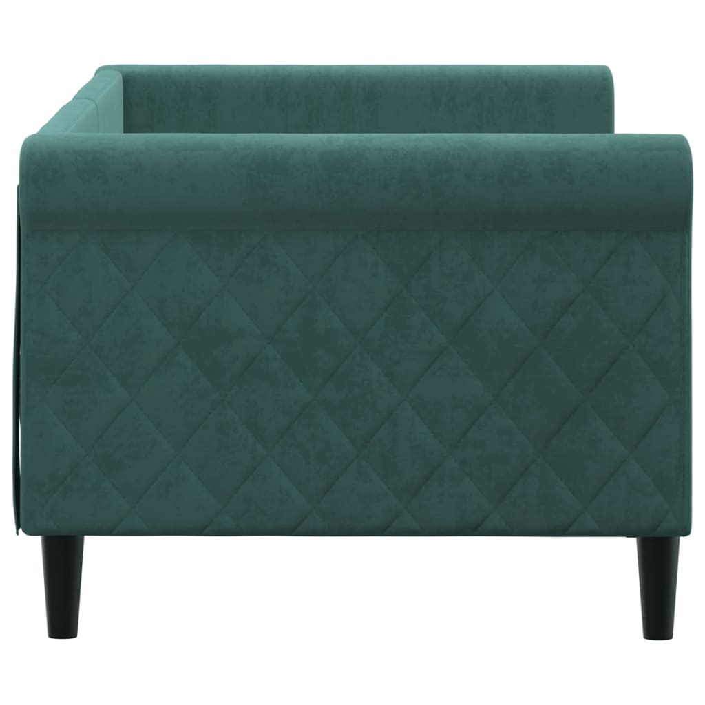daybed 80x200 cm velour mørkegrøn