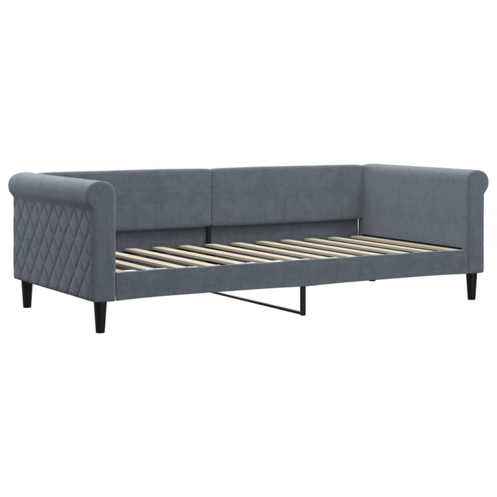 daybed 90x200 cm velour mørkegrå