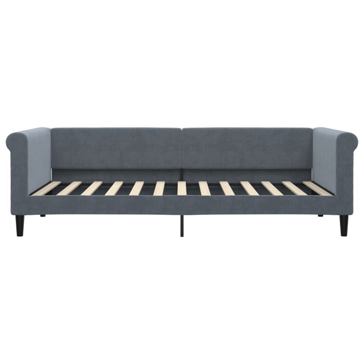 daybed 90x200 cm velour mørkegrå