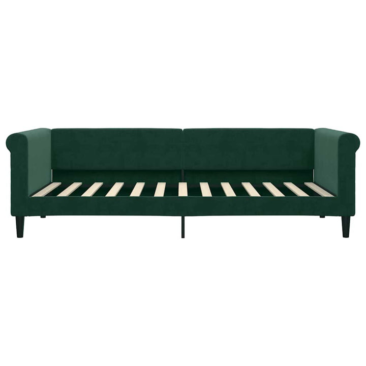 daybed 90x200 cm velour mørkegrøn