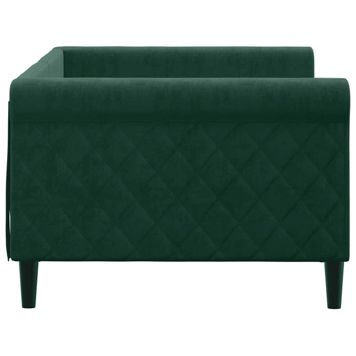 daybed 90x200 cm velour mørkegrøn