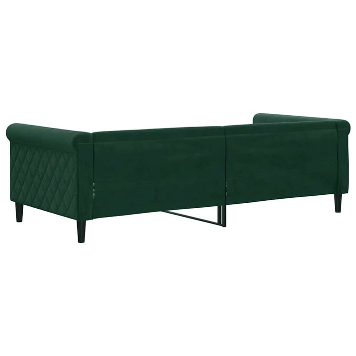 daybed 90x200 cm velour mørkegrøn