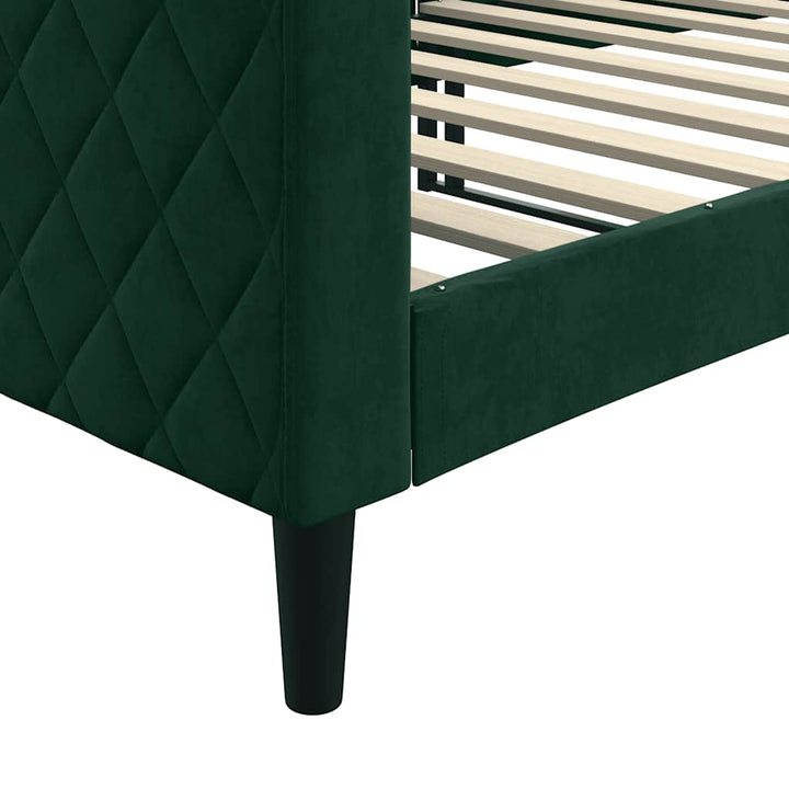 daybed 90x200 cm velour mørkegrøn