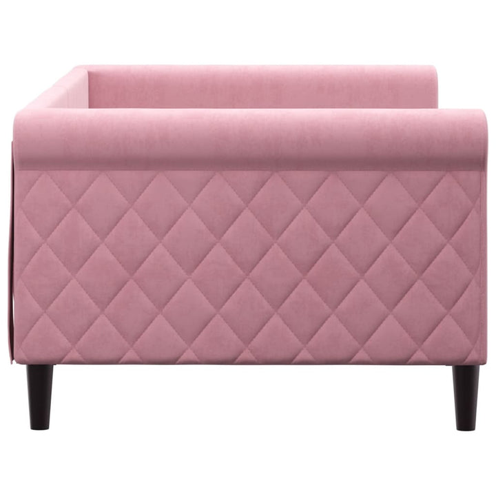 daybed 90x200 cm velour pink
