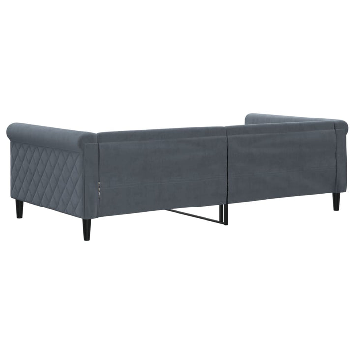 daybed 100x200 cm velour mørkegrå
