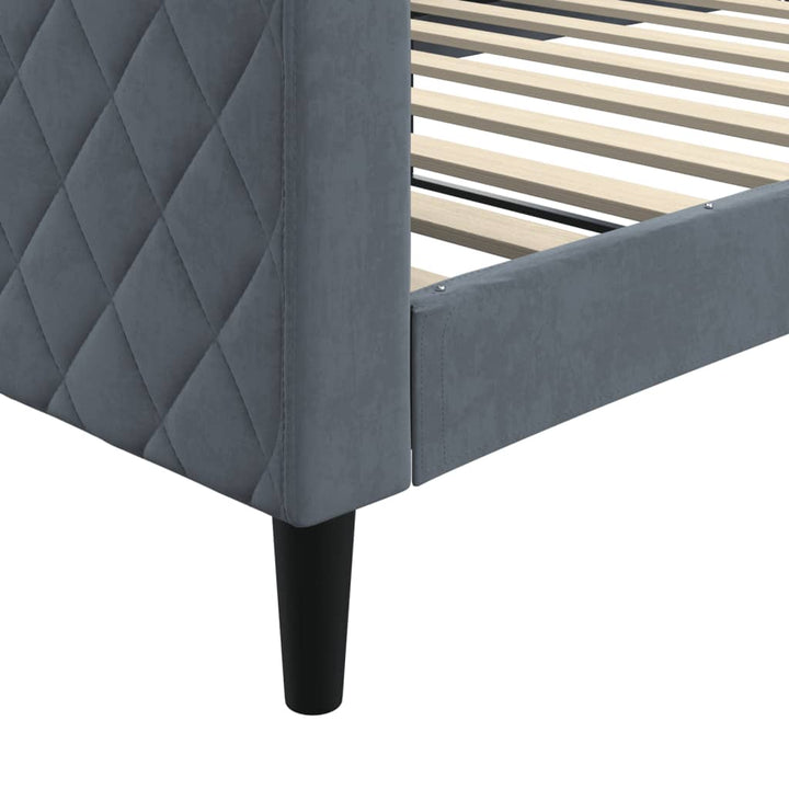 daybed 100x200 cm velour mørkegrå
