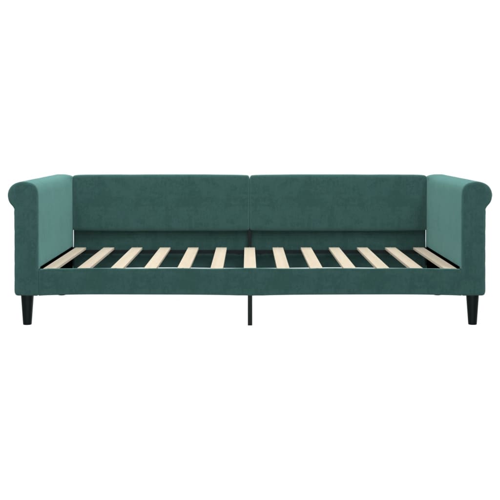 daybed 100x200 cm velour mørkegrøn