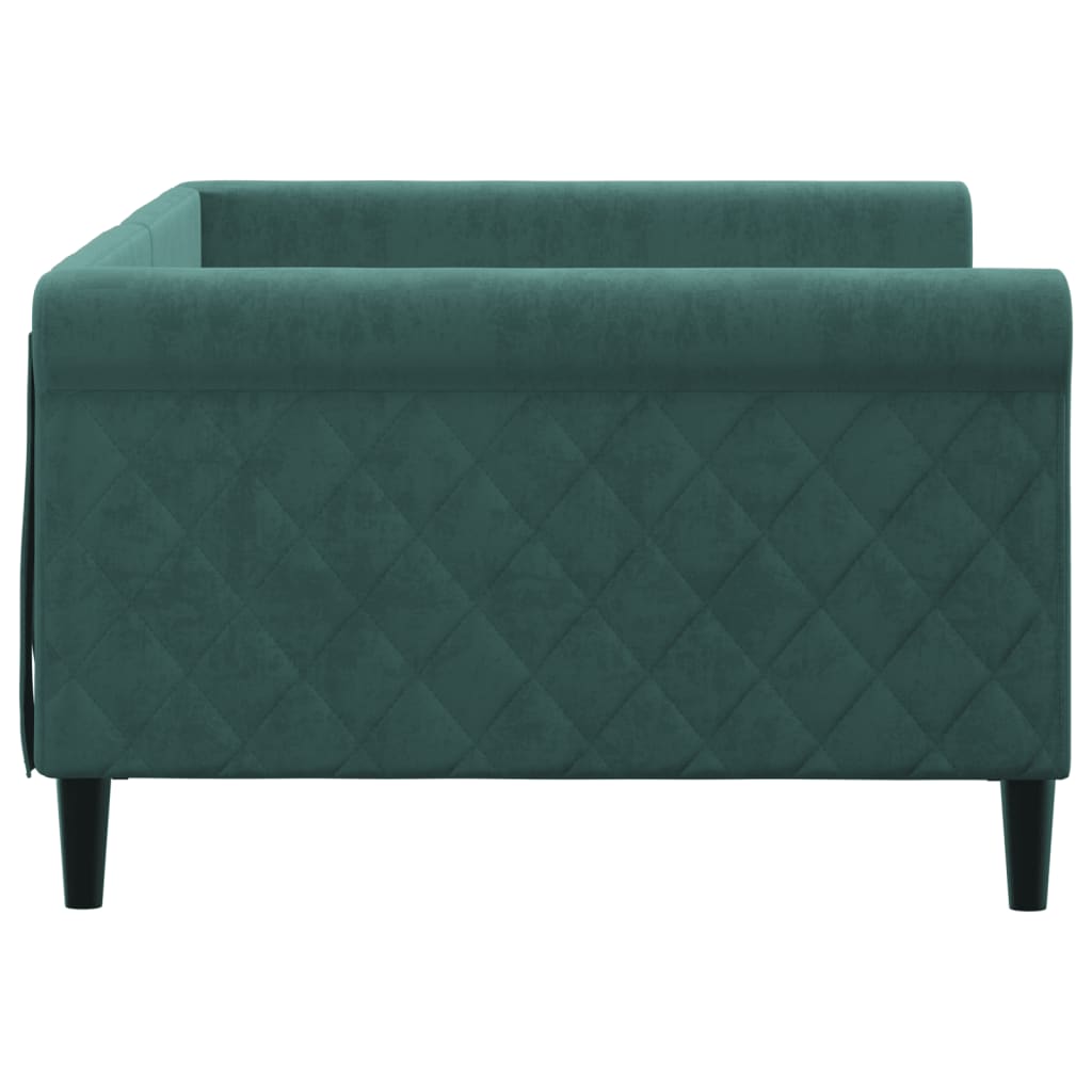 daybed 100x200 cm velour mørkegrøn