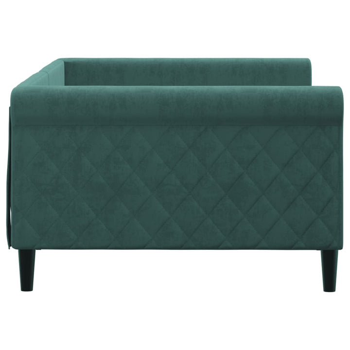 daybed 100x200 cm velour mørkegrøn