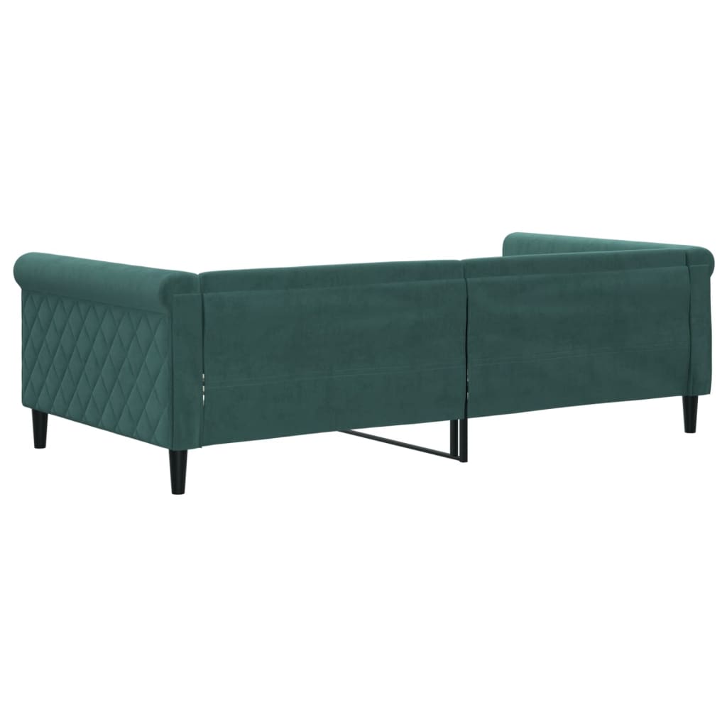 daybed 100x200 cm velour mørkegrøn