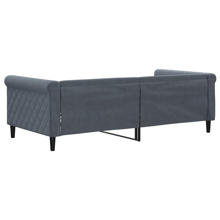 daybed 90x190 cm velour mørkegrå