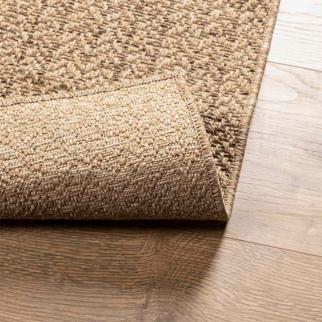 gulvtæppe ZIZUR 200x290 cm jute-look indendørs og udendørs