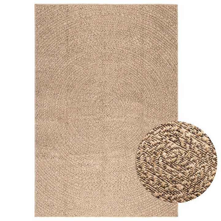 gulvtæppe ZIZUR 140x200 cm jute-look indendørs og udendørs