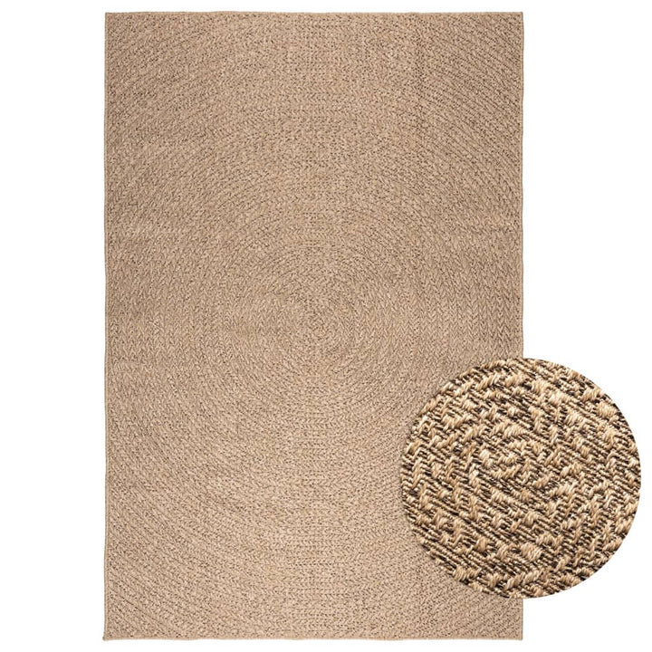 gulvtæppe ZIZUR 200x290 cm jute-look indendørs og udendørs