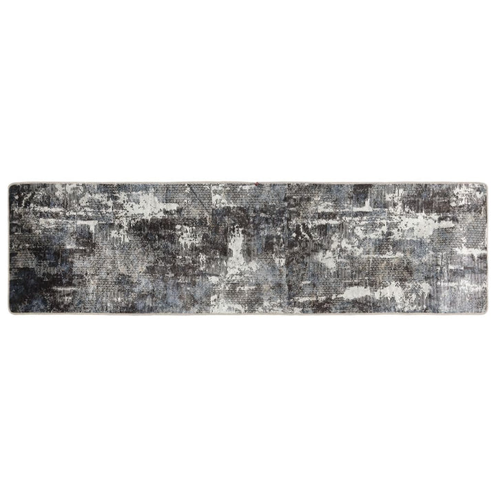 gulvtæppe 80x300 cm vaskbart flerfarvet