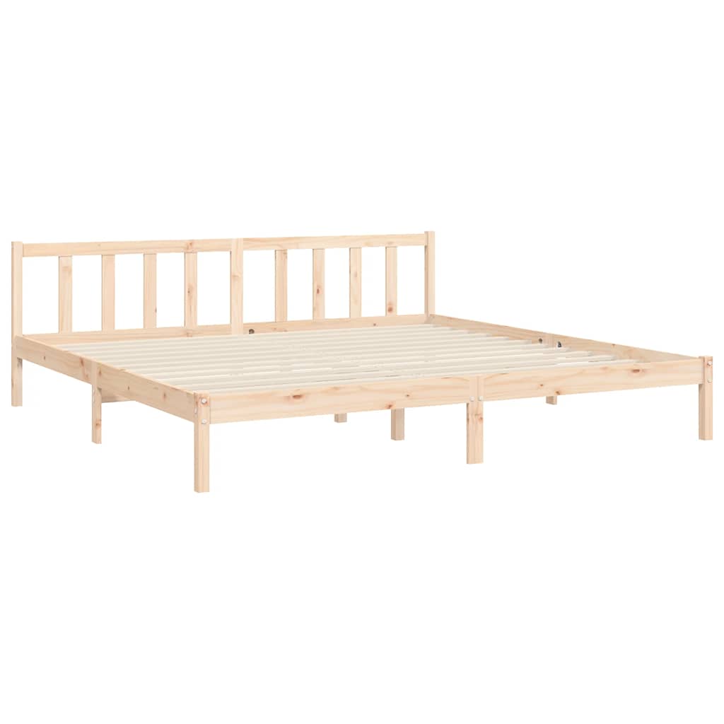 sengeramme med sengegavl 180x200 cm massivt træ