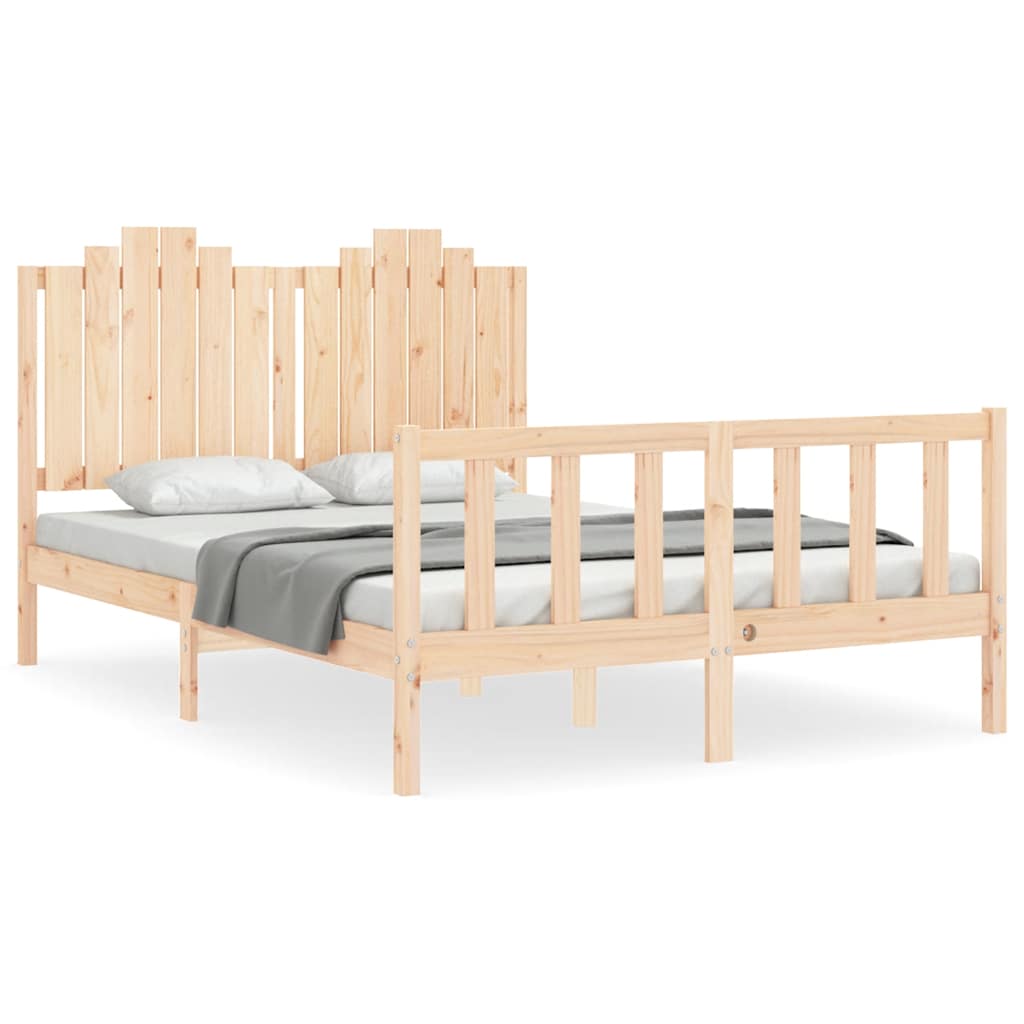 sengeramme uden madras 140x200 cm massivt fyrretræ