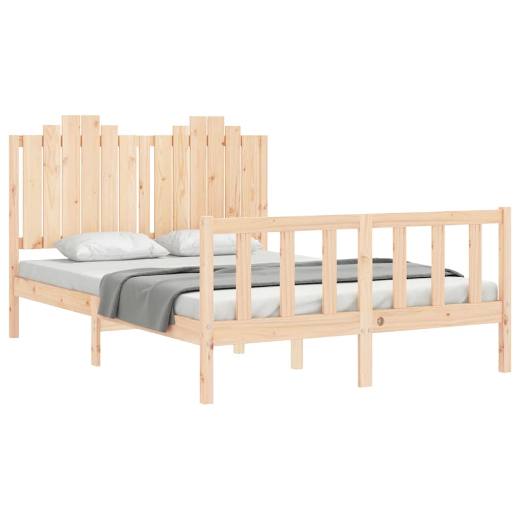 sengeramme uden madras 140x200 cm massivt fyrretræ