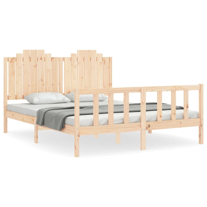 sengeramme uden madras 160x200 cm massivt fyrretræ