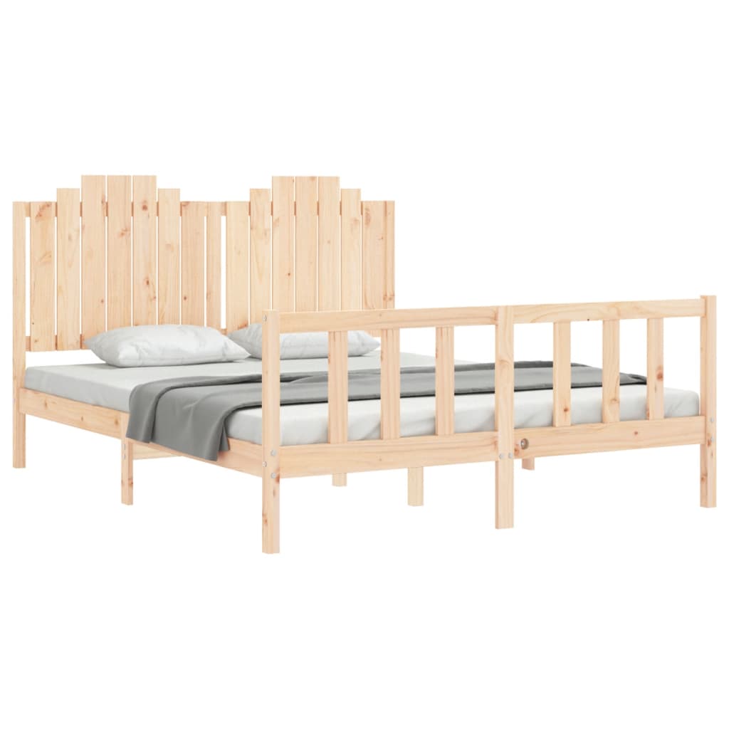 sengeramme uden madras 160x200 cm massivt fyrretræ