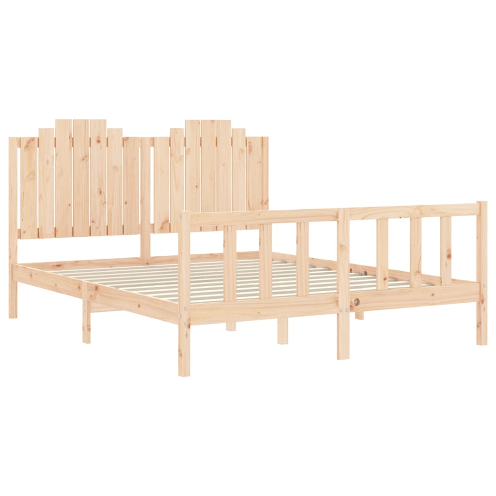sengeramme uden madras 160x200 cm massivt fyrretræ