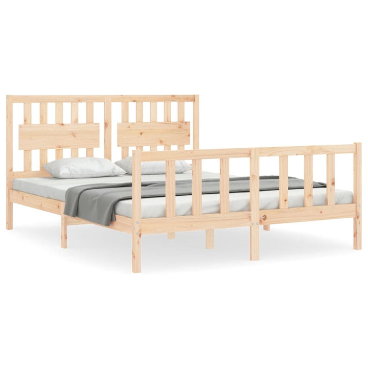 sengeramme uden madras 160x200 cm massivt fyrretræ