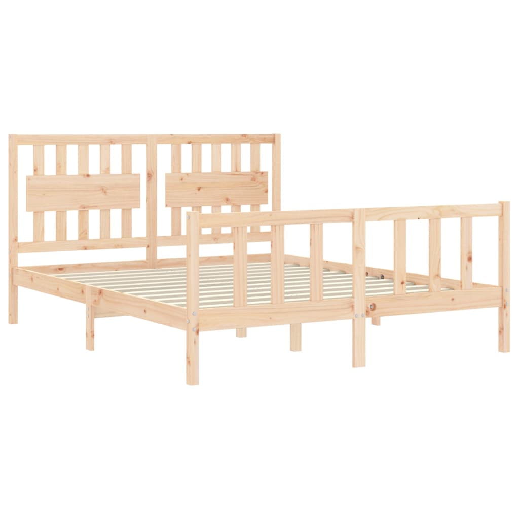 sengeramme uden madras 160x200 cm massivt fyrretræ