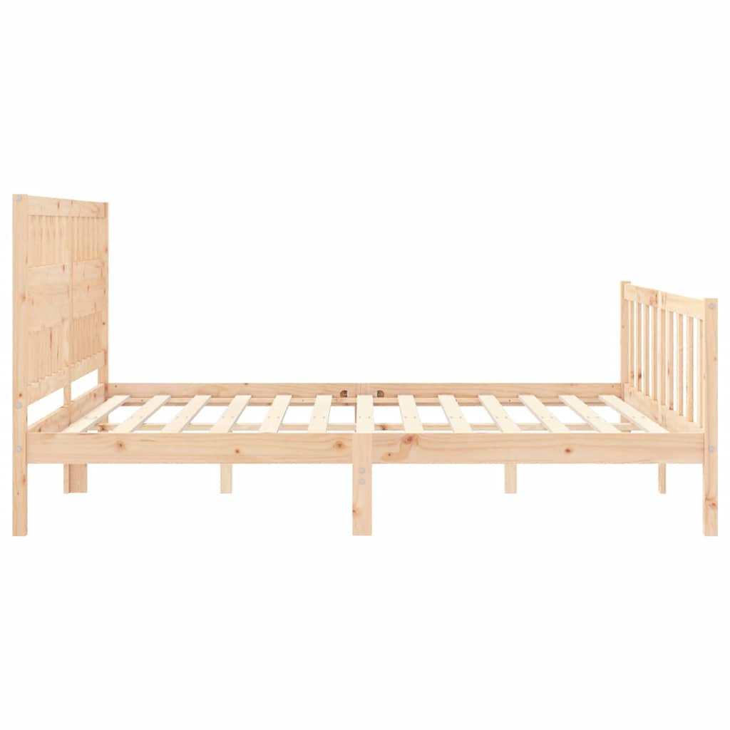 sengeramme med sengegavl Super King Size massivt træ