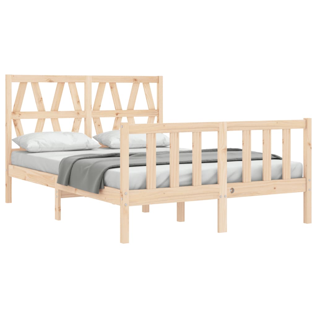 sengeramme uden madras 140x200 cm massivt fyrretræ
